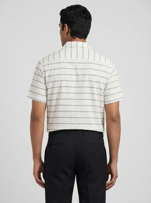 Off_White_Viscose_Cotton_Boxy_Fit_Striped_Cuban_Collar_Shirt_For_Men