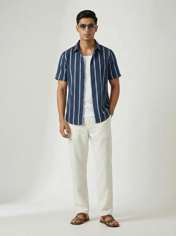 Indigo_Viscose_Cotton_Regular_Fit_Striped_Casual_Shirt_For_Men