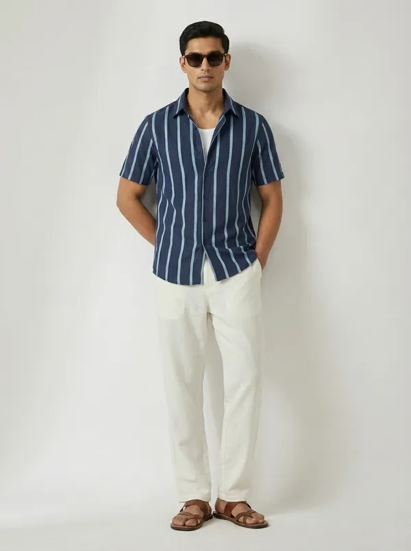 Indigo_Viscose_Cotton_Regular_Fit_Striped_Casual_Shirt_For_Men