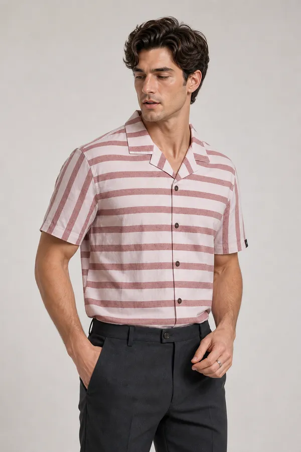 Pink_Viscose_Blend_Relaxed_Fit_Stripe_Casual_Shirt_For_Men