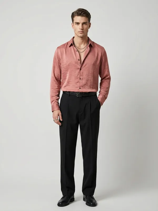 Pink_Viscose_Cotton_Regular_Fit_Crushed_Shirt_For_Men