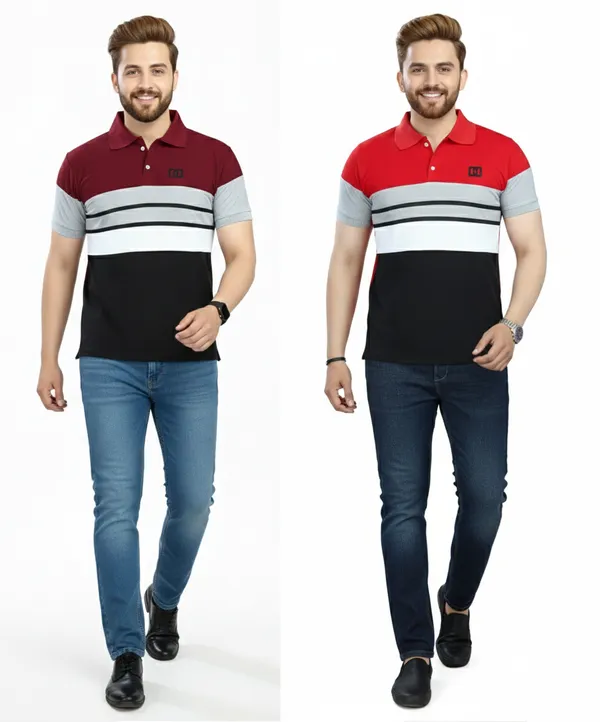 Regular_Fit_Collar_Neck_Half_Sleeve_Breathable_And_Comfortable|_Soft|_Casual_Wear|Polo_T-Shirt_For_Men'S_(_Pack_Of_2_)