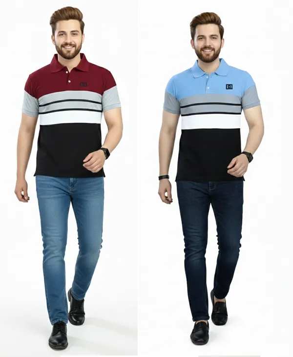 Regular_Fit_Collar_Neck_Half_Sleeve_Breathable_And_Comfortable|_Soft|_Casual_Wear|Polo_T-Shirt_For_Men'S_(_Pack_Of_2_)