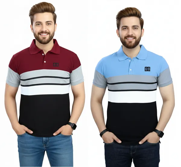 Regular_Fit_Collar_Neck_Half_Sleeve_Breathable_And_Comfortable|_Soft|_Casual_Wear|Polo_T-Shirt_For_Men'S_(_Pack_Of_2_)