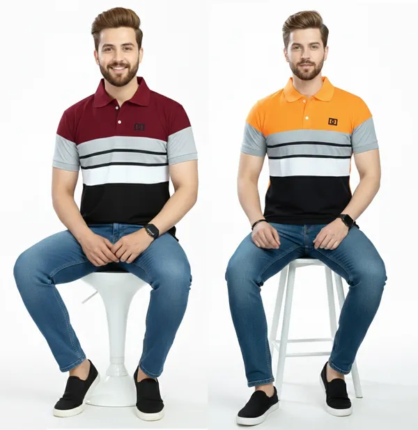 Regular_Fit_Collar_Neck_Half_Sleeve_Breathable_And_Comfortable|_Soft|_Casual_Wear|Polo_T-Shirt_For_Men'S_(_Pack_Of_2_)