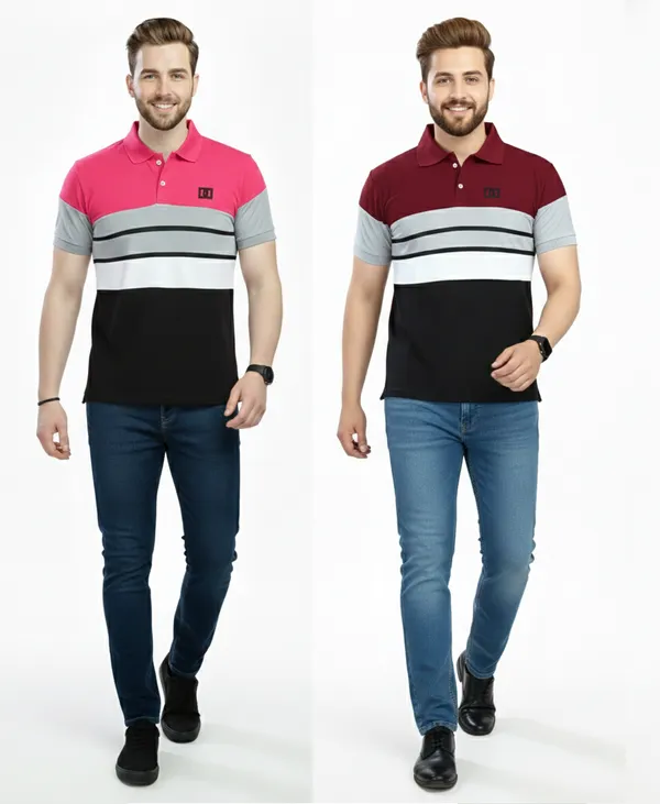 Regular_Fit_Collar_Neck_Half_Sleeve_Breathable_And_Comfortable|_Soft|_Casual_Wear|Polo_T-Shirt_For_Men'S_(_Pack_Of_2_)
