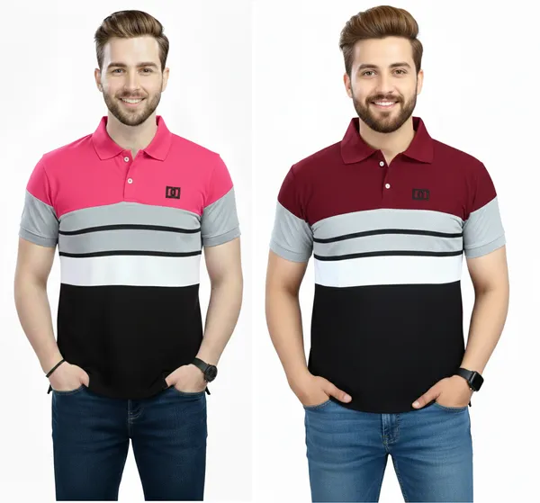 Regular_Fit_Collar_Neck_Half_Sleeve_Breathable_And_Comfortable|_Soft|_Casual_Wear|Polo_T-Shirt_For_Men'S_(_Pack_Of_2_)