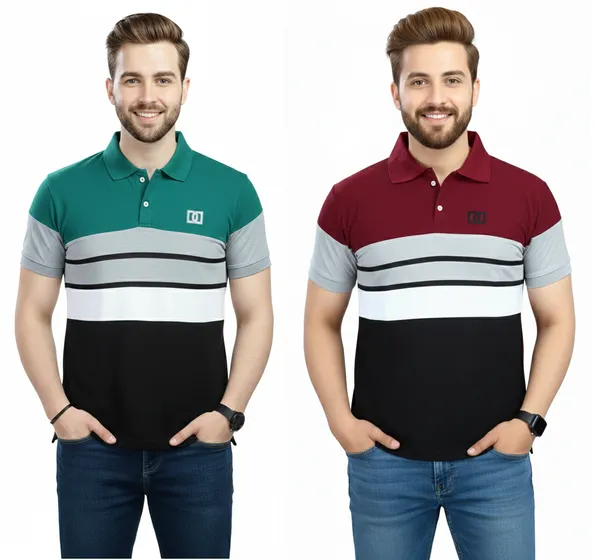 Regular_Fit_Collar_Neck_Half_Sleeve_Breathable_And_Comfortable|_Soft|_Casual_Wear|Polo_T-Shirt_For_Men'S_(_Pack_Of_2_)