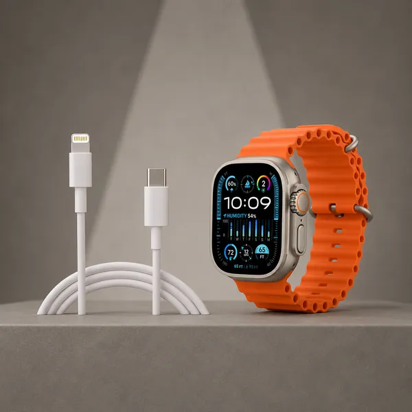 White_Usb-C_To_Lightning_Cable_1M_For_Apple_Devices_&_Smartwatch_With_Blood_Pressure_Oxygen_Monitor_And_Wireless_Charging_Pack_Of_2
