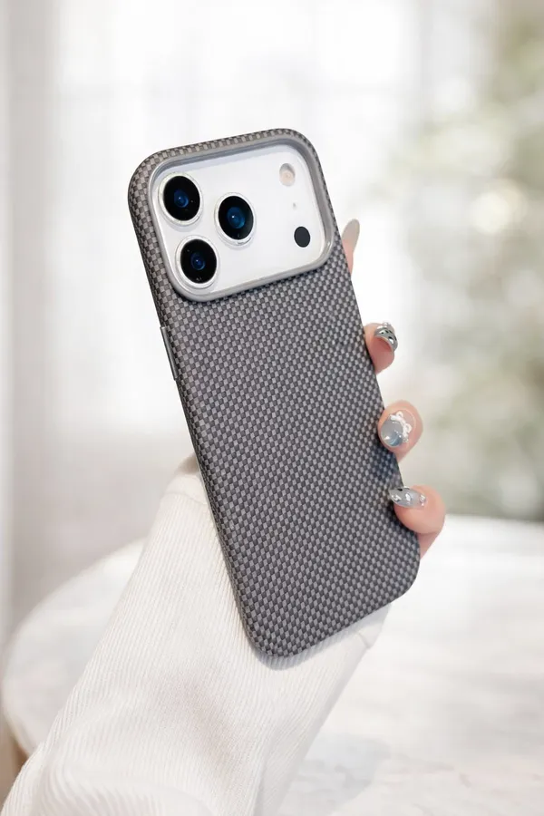 Grey_Textured_Fabric_Camera_Protection_Phone_Case