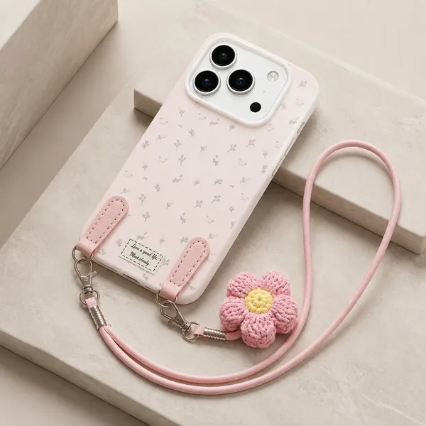 White_And_Pink_True_Wireless_In-Ear_Earbuds_With_Magnetic_Charging_Case_&__Floral_Iphone_Back_Cover_Pack_Of_2