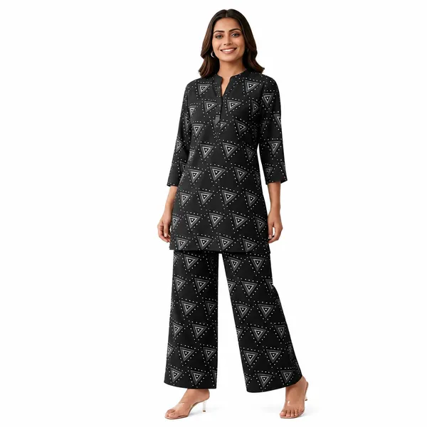 Black_Rayon_Geometric_Print_Kurta_Palazzo_Co-Ord_Set_For_Women
