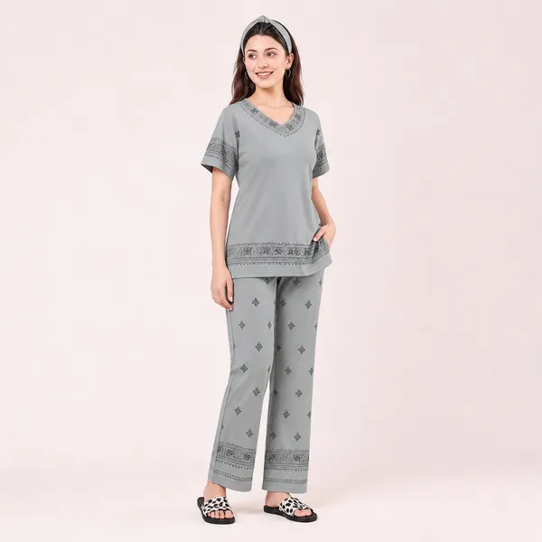 Grey_Cotton_Lycra_Ethnic_Print_Relaxed_Night_Suit_For_Women