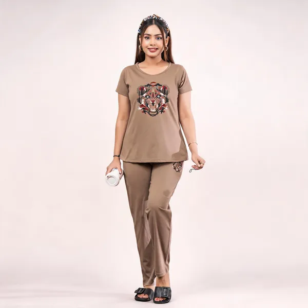 Brown_Cotton_Lycra_Regular_Fit_Printed_Night_Suit_For_Women