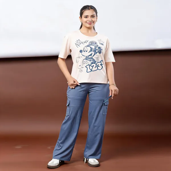 Beige_Blue_Cotton_Lycra_Graphic_Print_Cargo_Co-Ord_Set_For_Women