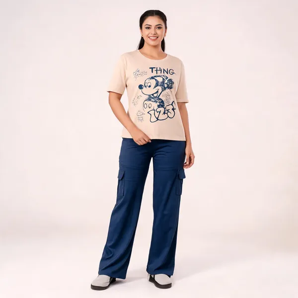 Beige_Blue_Cotton_Lycra_Graphic_Print_Cargo_Co-Ord_Set_For_Women