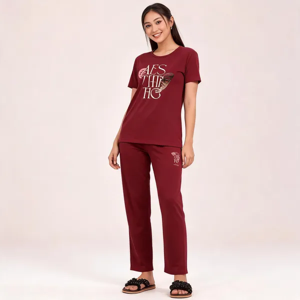 Maroon_Cotton_Lycra_Printed_Relaxed_Night_Suit_For_Women