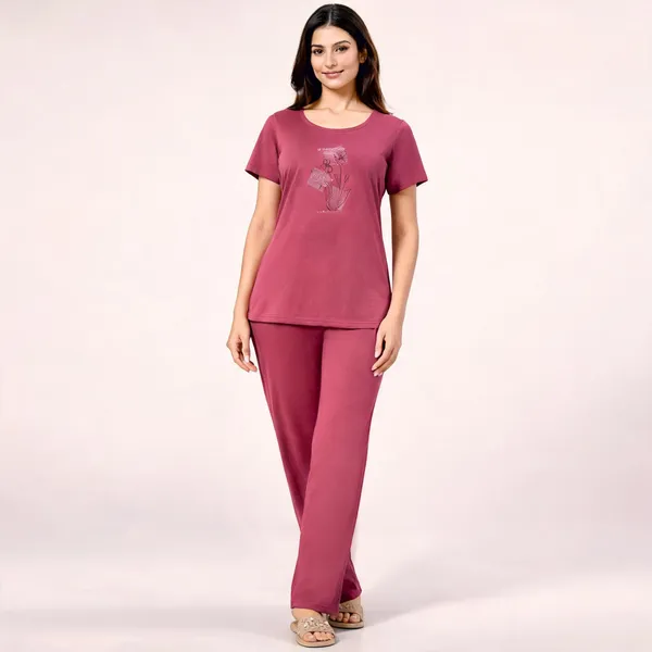 Pink_Cotton_Lycra_Floral_Print_Regular_Fit_Night_Suit_For_Women
