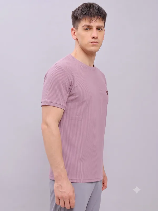 Coral_Ribbed___Regular_Fit_T-Shirt_For_Men