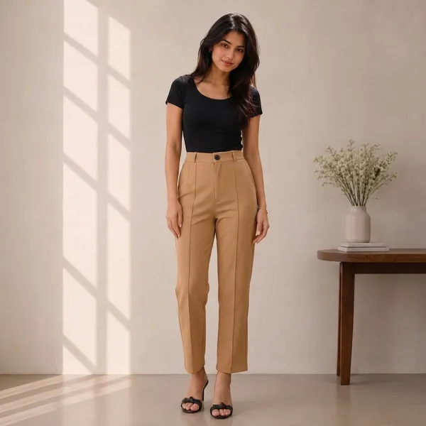 Beige___High_Waist_Pleated_Straight_Leg_Trousers_For_Women