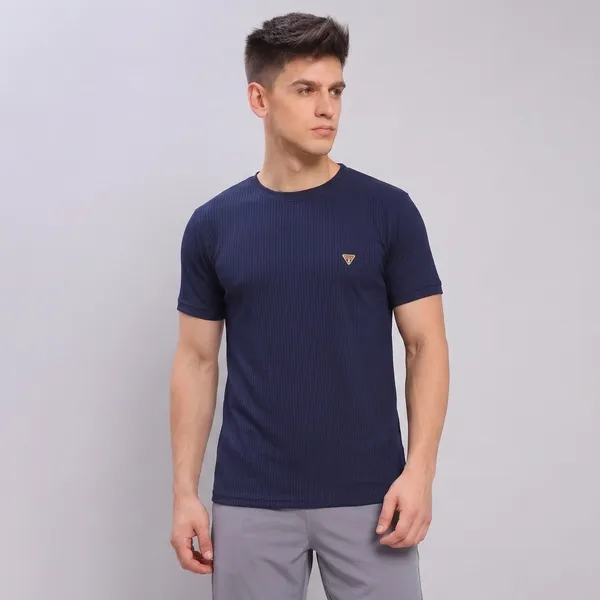 Navy_Blue___Ribbed_Crew_Neck_T-Shirt_For_Men