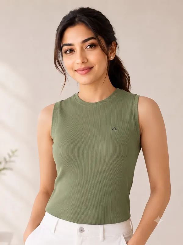 Women_Ribbed__Crop_Top_tank_top_Sando_Edge_Notch_Neck