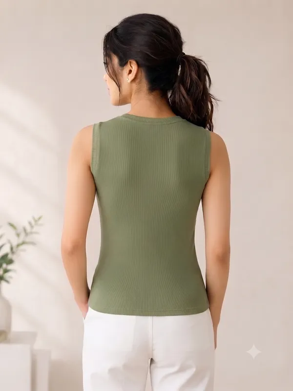Women_Ribbed__Crop_Top_tank_top_Sando_Edge_Notch_Neck