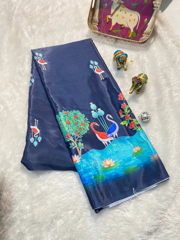 Navy_Blue_Moss_Silk_Crepe_Saree_Matching_Blouse_Piece_For_Women