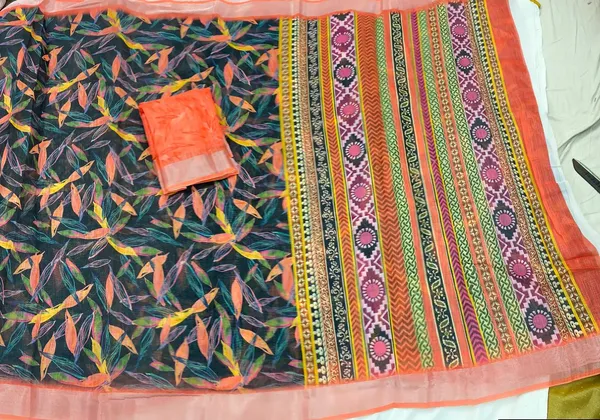 Pure_Jamdhani_Cotton_Saree_Matching_Blouse_Piece_For_Women