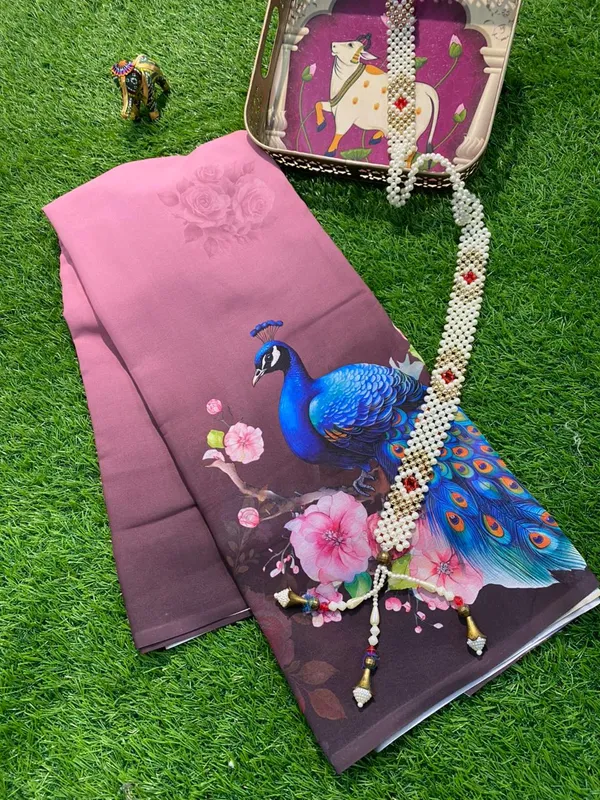 Mauve_Pure_Georgette_Saree_Matching_Blouse_Piece_For_Women