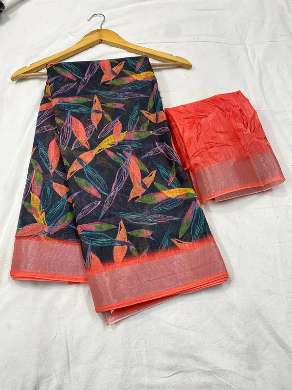 Pure_Jamdhani_Cotton_Saree_Matching_Blouse_Piece_For_Women