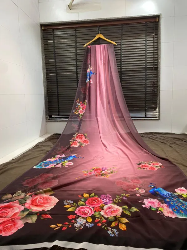 Mauve_Pure_Georgette_Saree_Matching_Blouse_Piece_For_Women