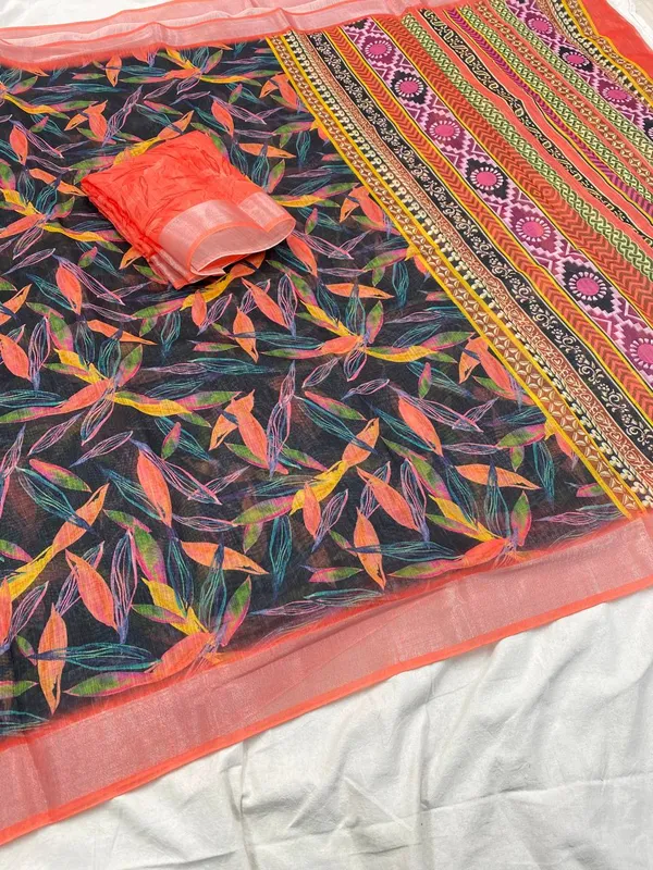 Pure_Jamdhani_Cotton_Saree_Matching_Blouse_Piece_For_Women