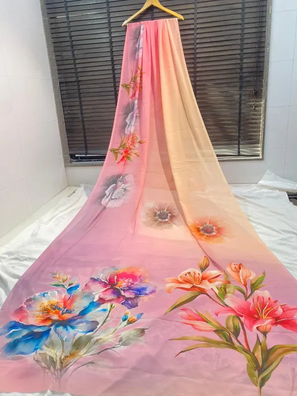 Pure_Georgette_Saree_Matching_Blouse_Piece_For_Women