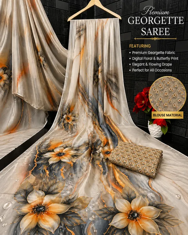 Off-White_Pure_Georgette_Saree_Matching_Blouse_Piece_For_Women