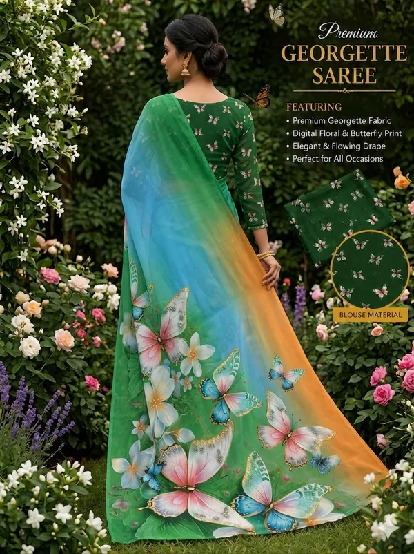 Pure_Georgette_Saree_Matching_Blouse_Piece_For_Women