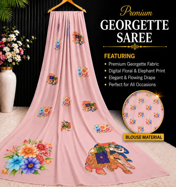 Light_Pink_Pure_Georgette_Saree_Matching_Blouse_Piece_For_Women