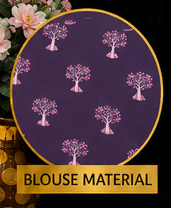 Purple_Moss_Silk_Crepe_Saree_Matching_Blouse_Piecefor_Women