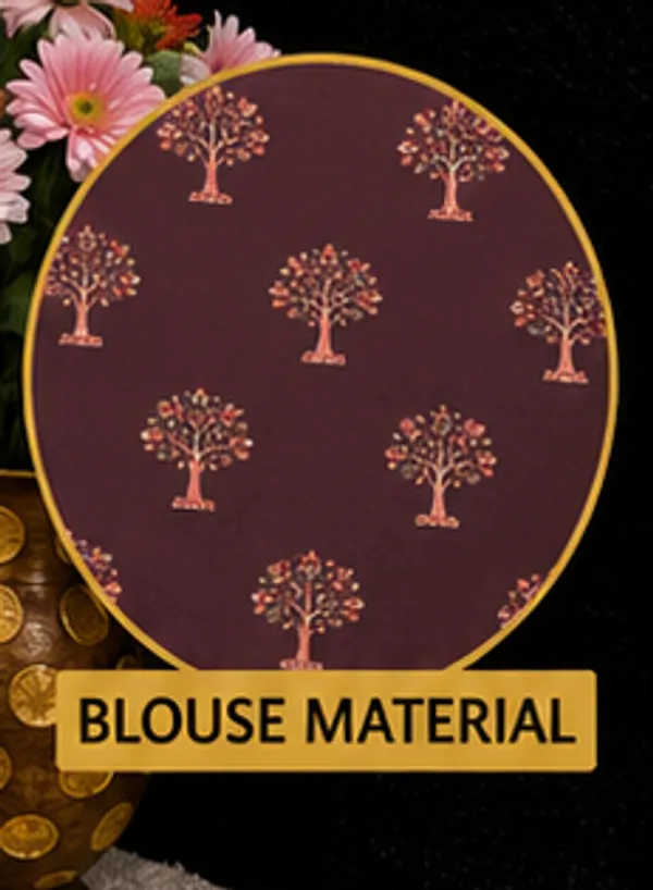 Maroon_Moss_Silk_Crepe_Saree_Matching_Blouse_Piece_For_Women