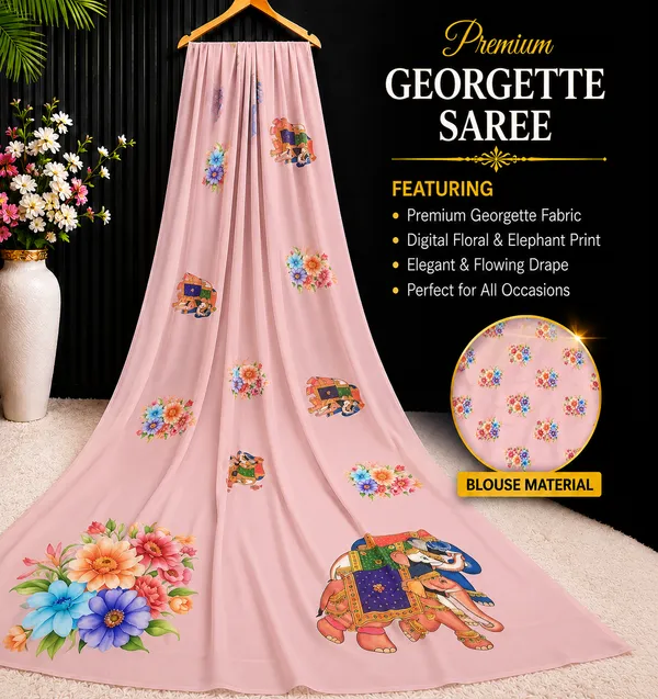 Light_Pink_Pure_Georgette_Saree_Matching_Blouse_Piece_For_Women