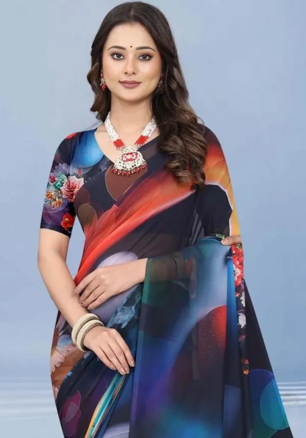 Pure_Georgette_Saree_Matching_Blouse_Piece_For_Women