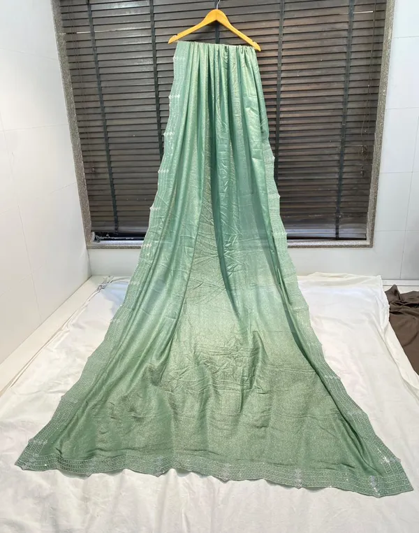 Mint_Green_Mulberry_Silk_Saree_Matching_Blouse_Piece_For_Women