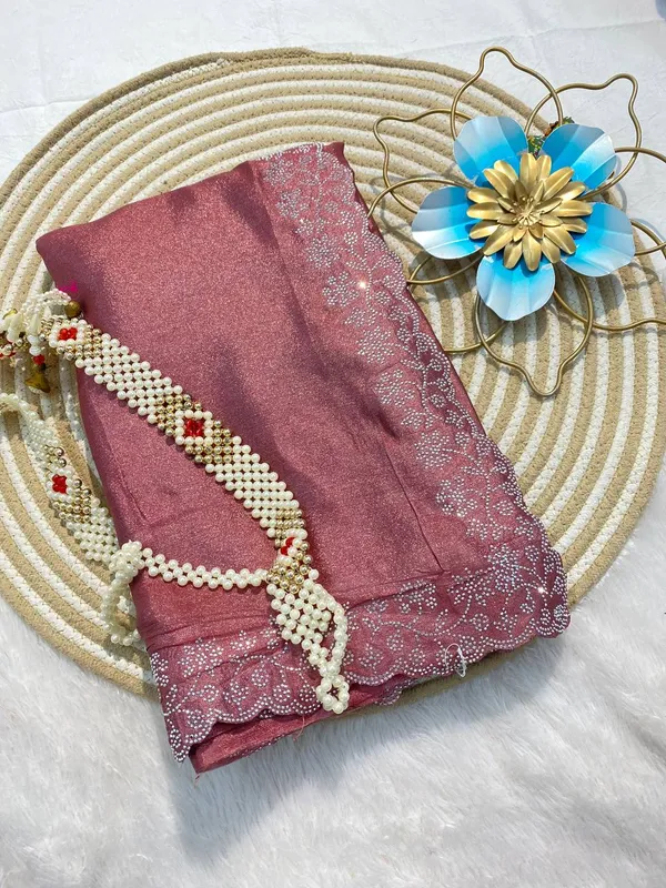 Pink_Mulberry_Silk_Saree_Matching_Blouse_Piece_For_Women