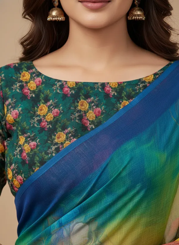 Pure_Georgette_Saree_Matching_Blouse_Piece_For_Women