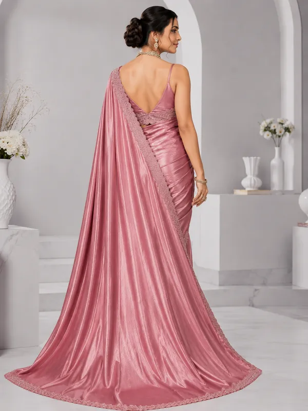 Pink_Mulberry_Silk_Saree_Matching_Blouse_Piece_For_Women