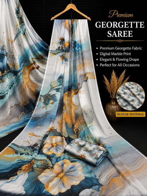 Pure_Georgette_Saree_Matching_Blouse_Piece_For_Women