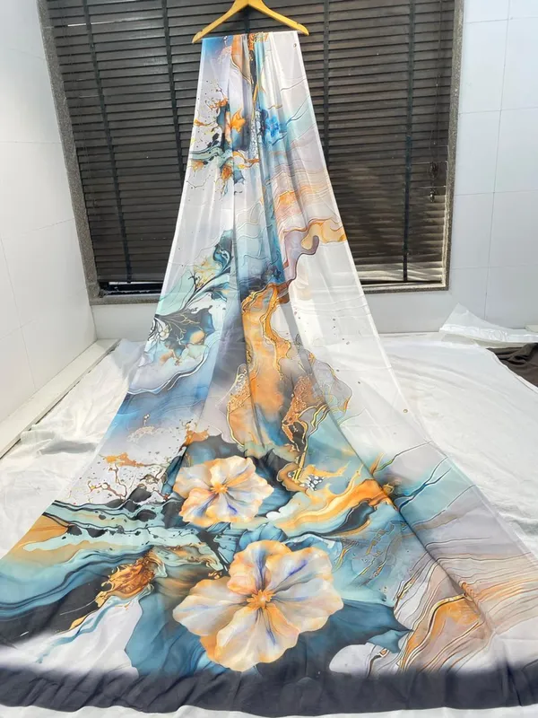 Pure_Georgette_Saree_Matching_Blouse_Piece_For_Women
