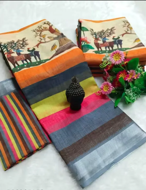Pure_Jamdhani_Cotton_Saree_Matching_Blouse_Piece_For_Women