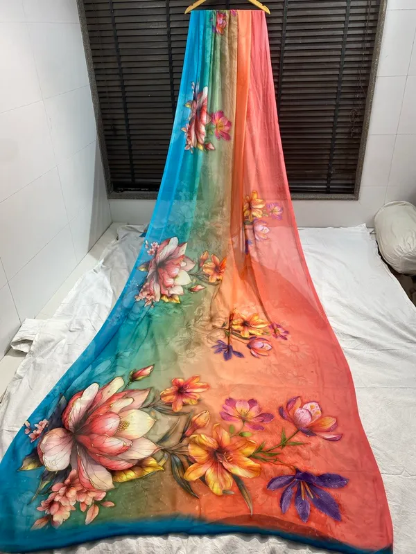 Pure_Georgette_Saree_Matching_Blouse_Piece_For_Women