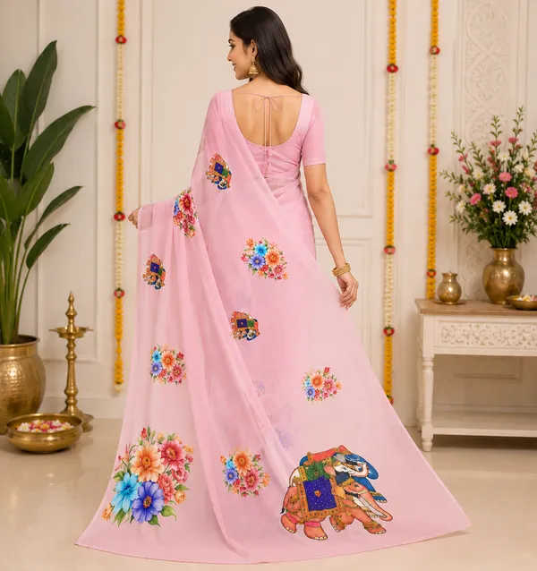 Light_Pink_Pure_Georgette_Saree_Matching_Blouse_Piece_For_Women
